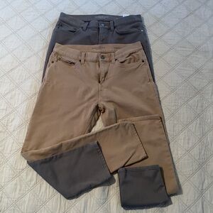 Two Pair Men’s Banana Republic Traveler Pants Slim Fit 32x32